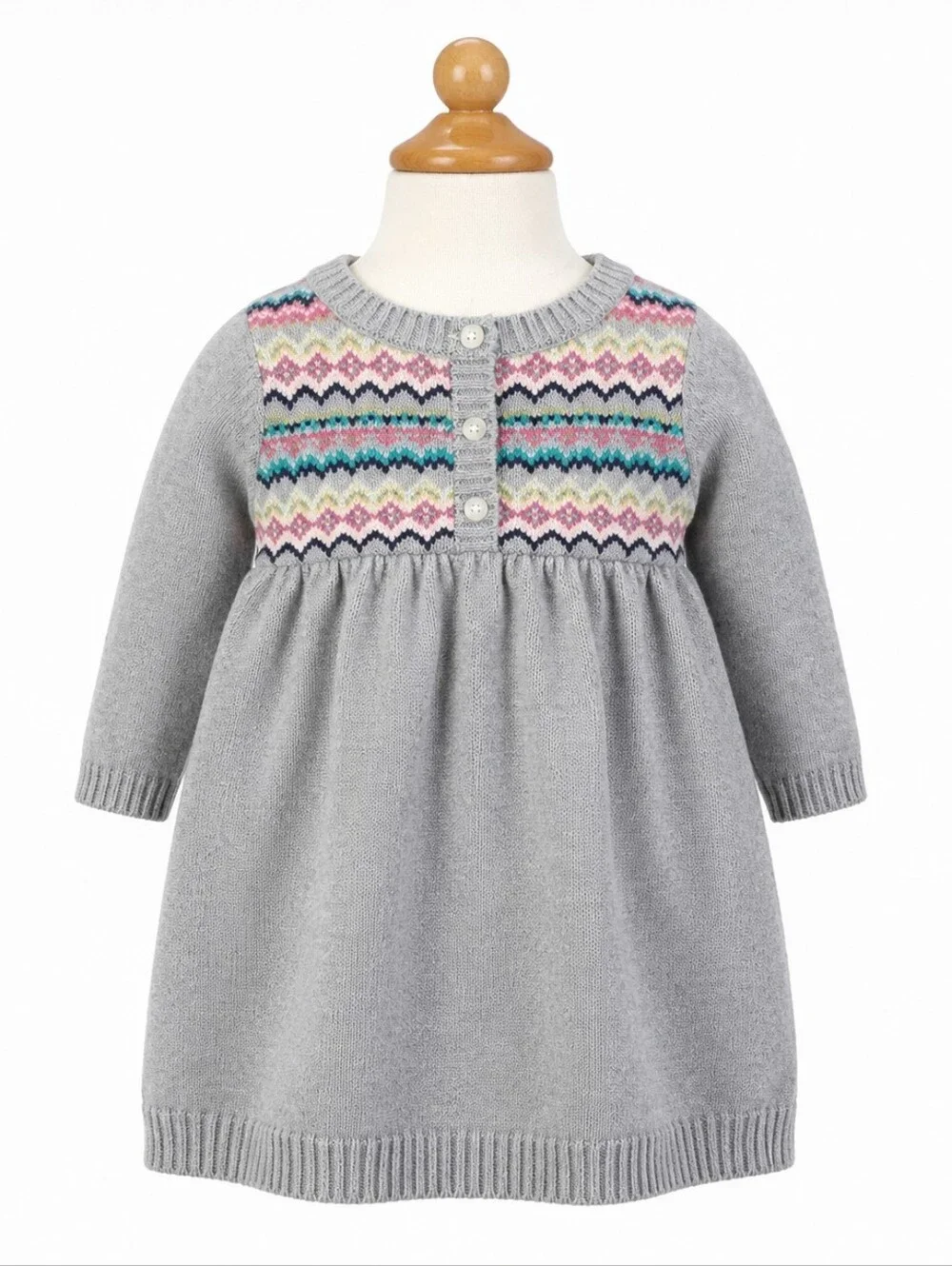 Carter’s | Baby Girl Fair Isle Sweater Dress Outfit Set w/ Hat, Booties & Socks